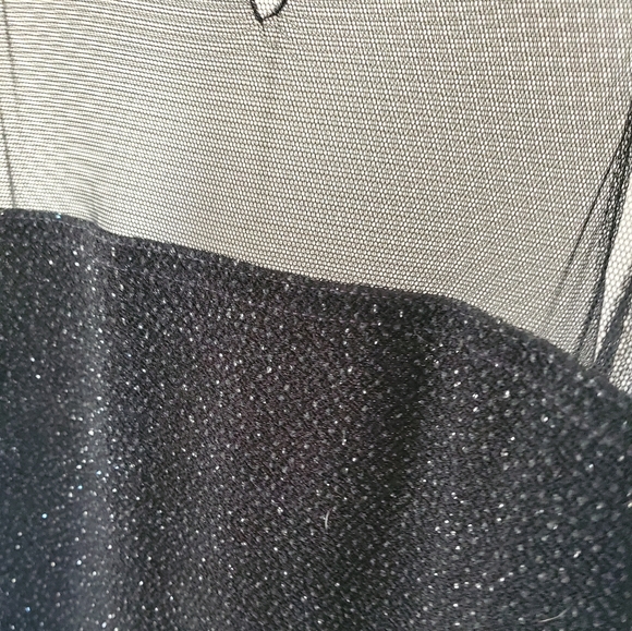 Dress  Jessica McClintock  backless black sleeveless sheer sz 7 Gunne Sax - Picture 10 of 12